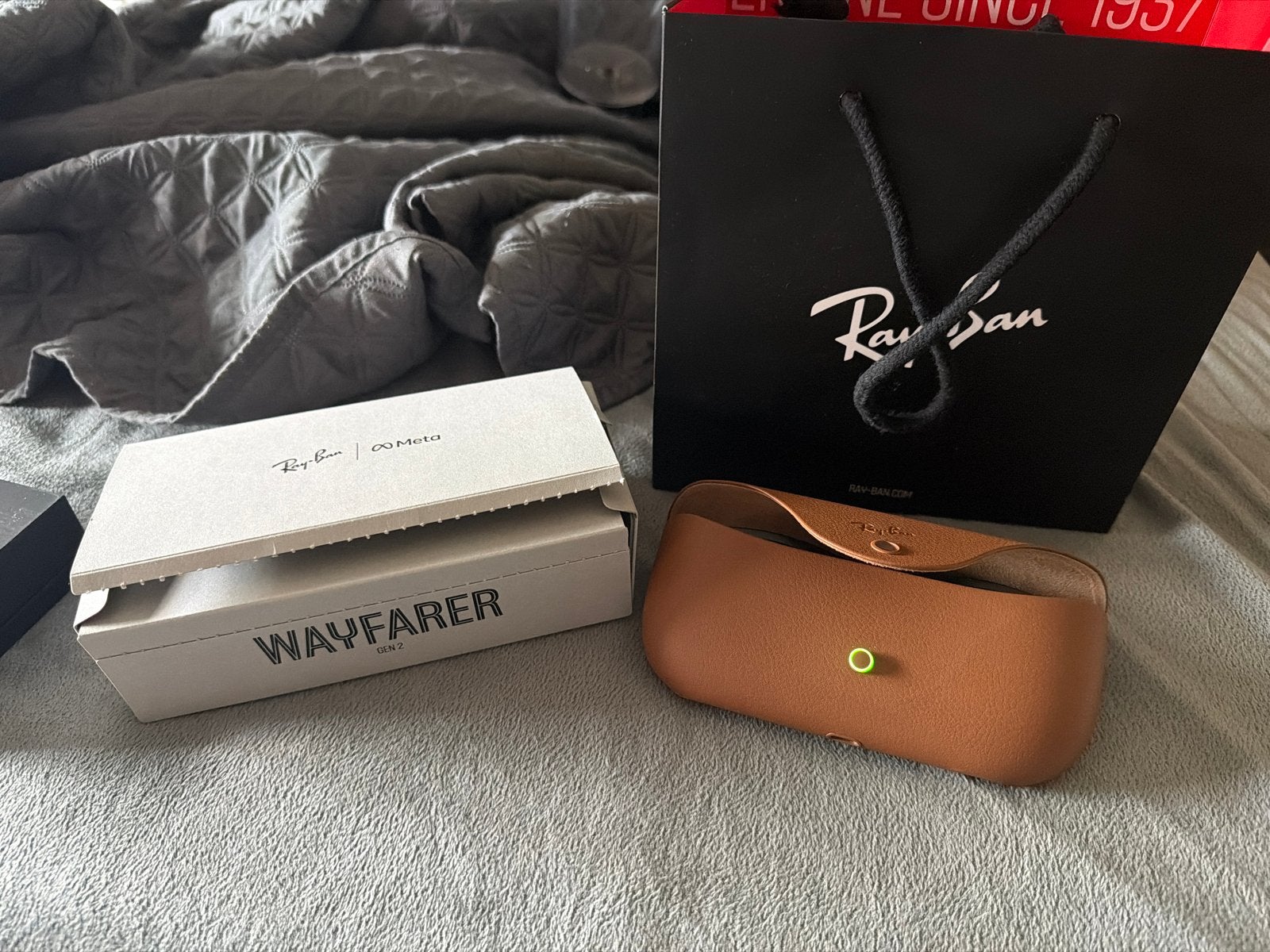 Ray-Ban Meta Wayfarer Smart Glasses ZGAN, Zonnebril, Zwart, Ophalen of Verzenden, Zo goed als nieuw