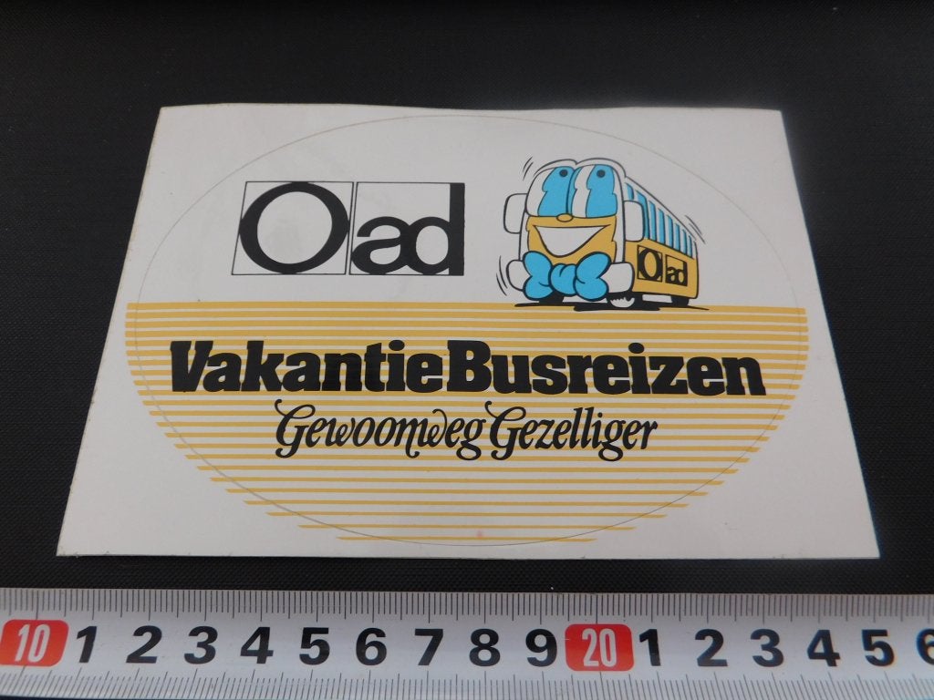 sticker OAD Vakantie Busreizen Gewoonweg Gezelliger, Ophalen, Zo goed als nieuw