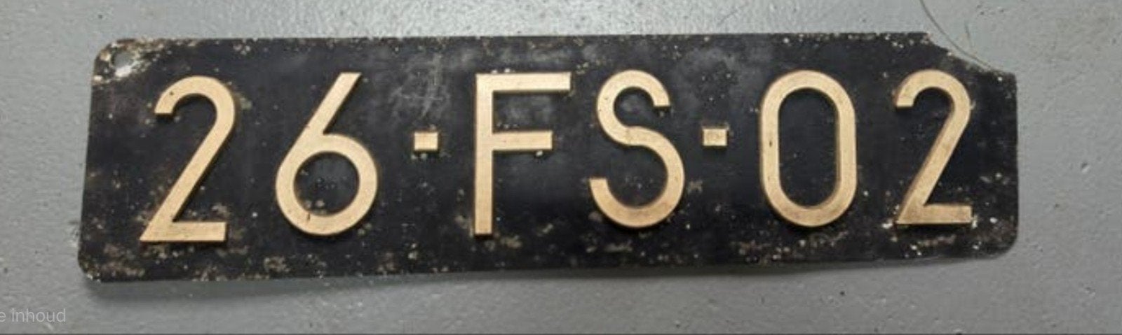 Oude Nederlandse Kentekenplaat 26-FS-02, Ophalen of Verzenden, Gebruikt, Universele onderdelen