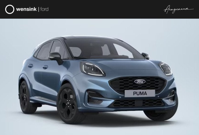 Ford Puma 1.0 EcoBoost Hybrid BlueCruise Edition €5.000,-, Auto's, Ford, Puma, Euro 6, Blauw, Leder en Stof