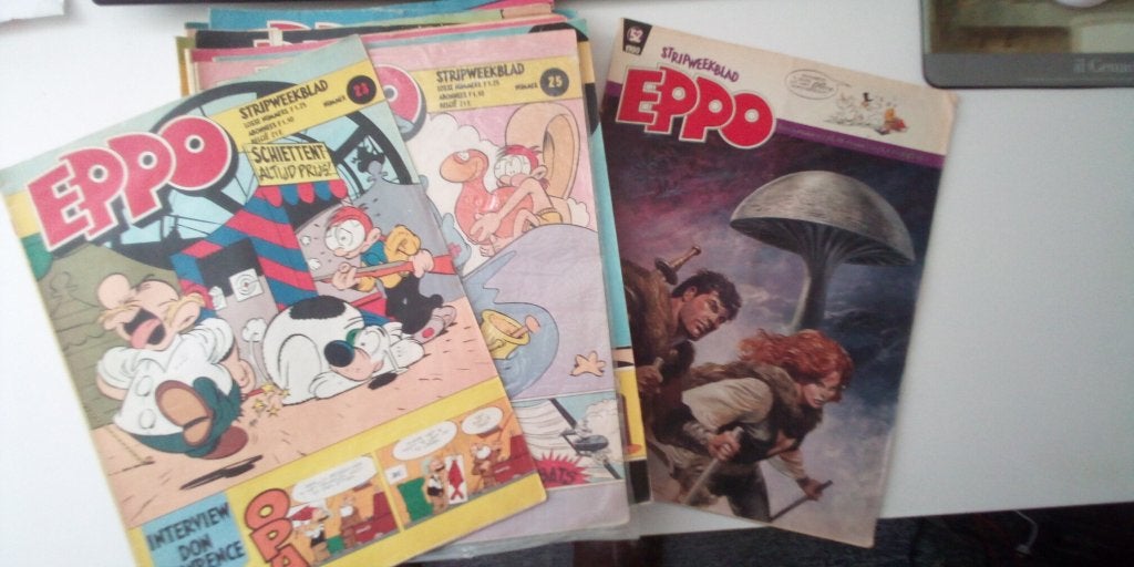 Eppo Wordt Vervolgd SjoSji jaargangen 1980-1999, Boeken, Complete serie of reeks, Ophalen, Gelezen