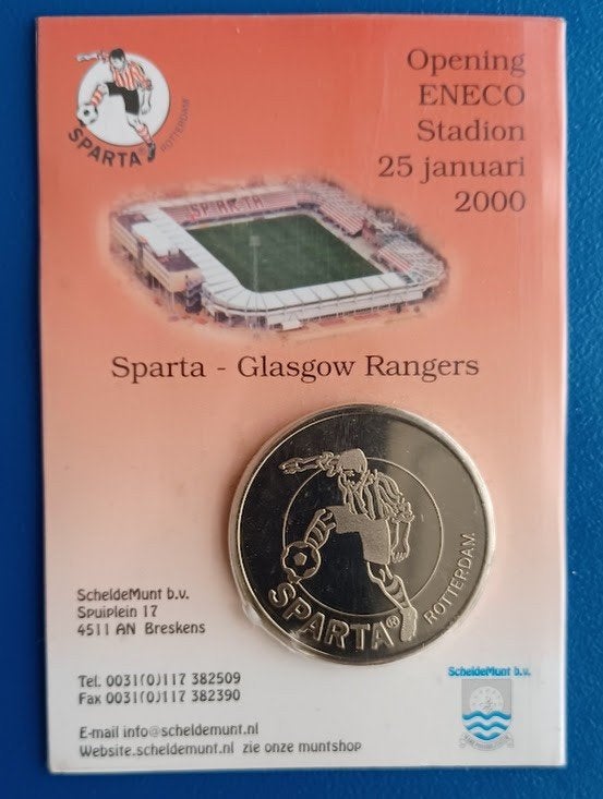 Rotterdam penning Sparta Opening Eneco Stadion 2000 FDC, Verzenden, Overige materialen