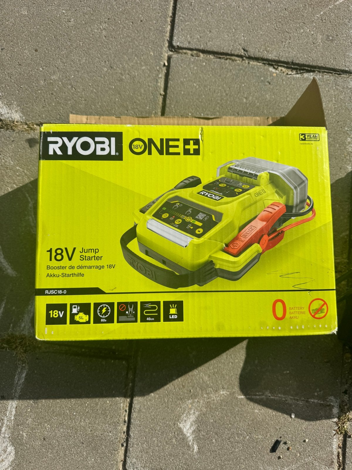 Ryobi ONE+ 18V Jump Starter Accu-Starthulp RJSC18-0, Auto diversen, Ophalen of Verzenden, Zo goed als nieuw