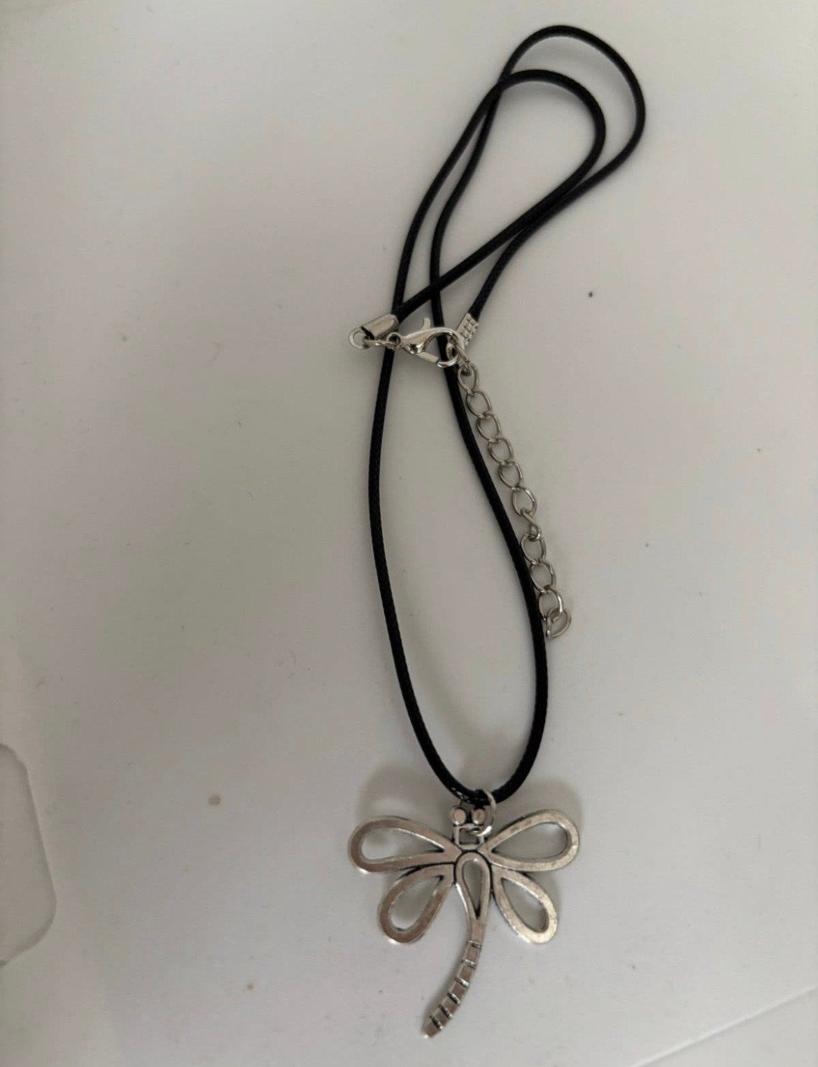 Nieuwe ketting met libelle dragonfly hanger - Zilverkleurig, Verzenden, Nieuw, Zilver, Overige materialen