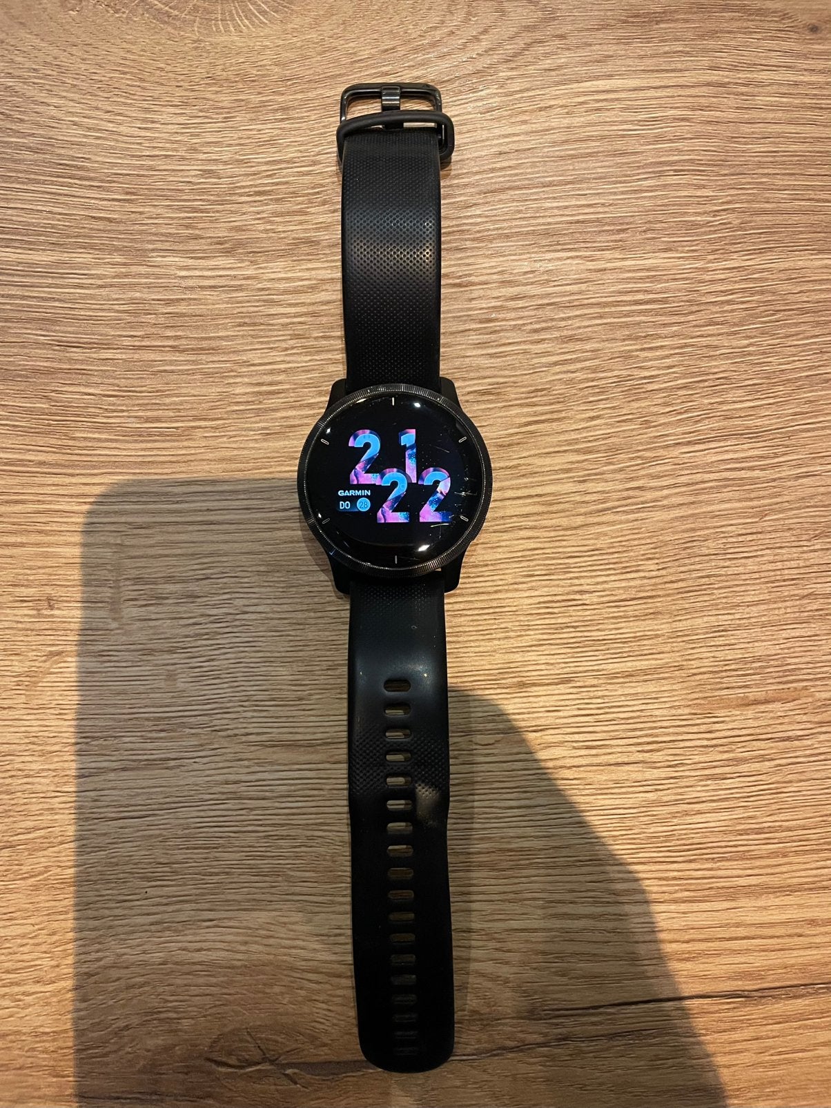 Garmin Venu 2 AMOLED GPS sporthorloge + extra bandje, Gebruikt, Zwart, Ophalen of Verzenden, GPS