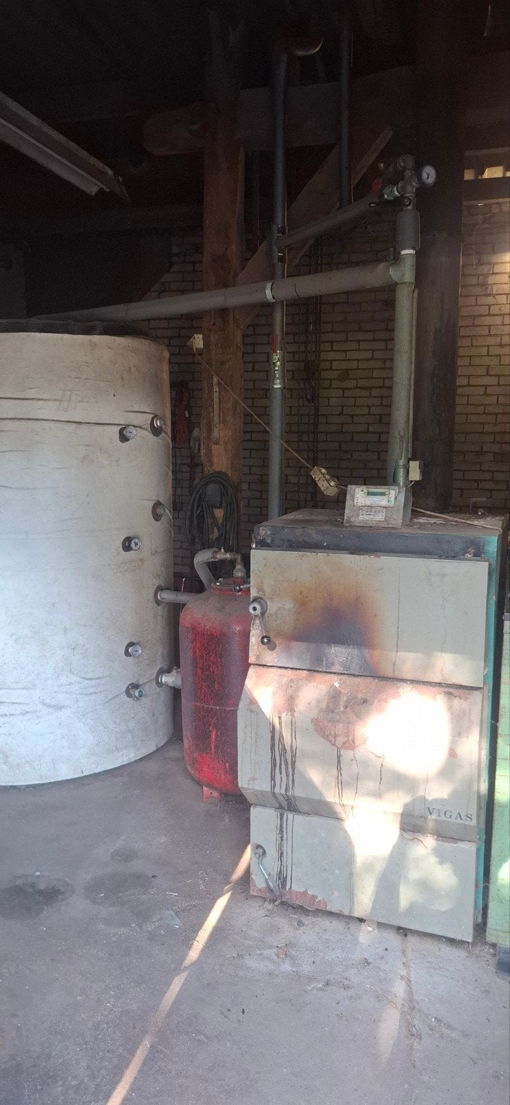 Vigas houtvergasser ketel. Buffervat 2000L, Ophalen, Gebruikt, 100 liter of meer, Boiler