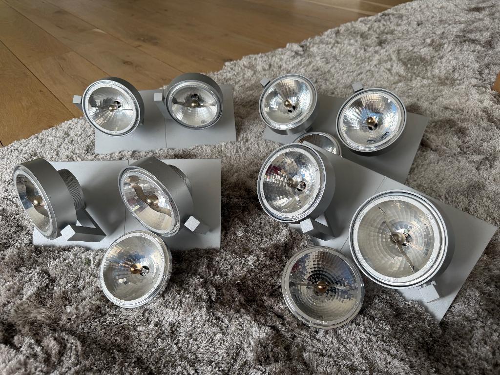 Deltalight plafondspots Sunset 2 basis met Credo 111 spots, Huis en Inrichting, Lampen | Spots, Gebruikt, Metaal of Aluminium