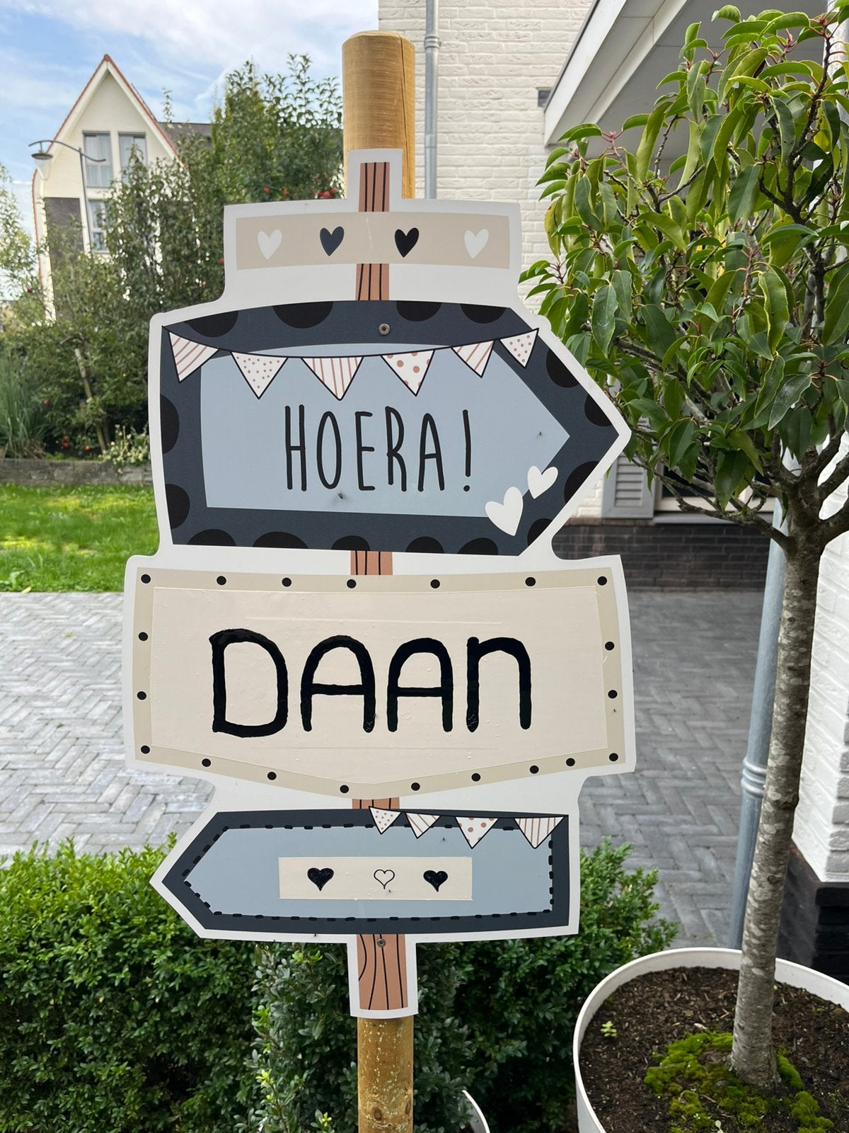 Leuk geboortebord, Kinderen en Baby's, Ophalen, Gebruikt