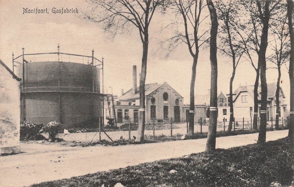 JP939 Montfoort Gasfabriek 1919, Ophalen of Verzenden, Voor 1920, Gelopen, Utrecht