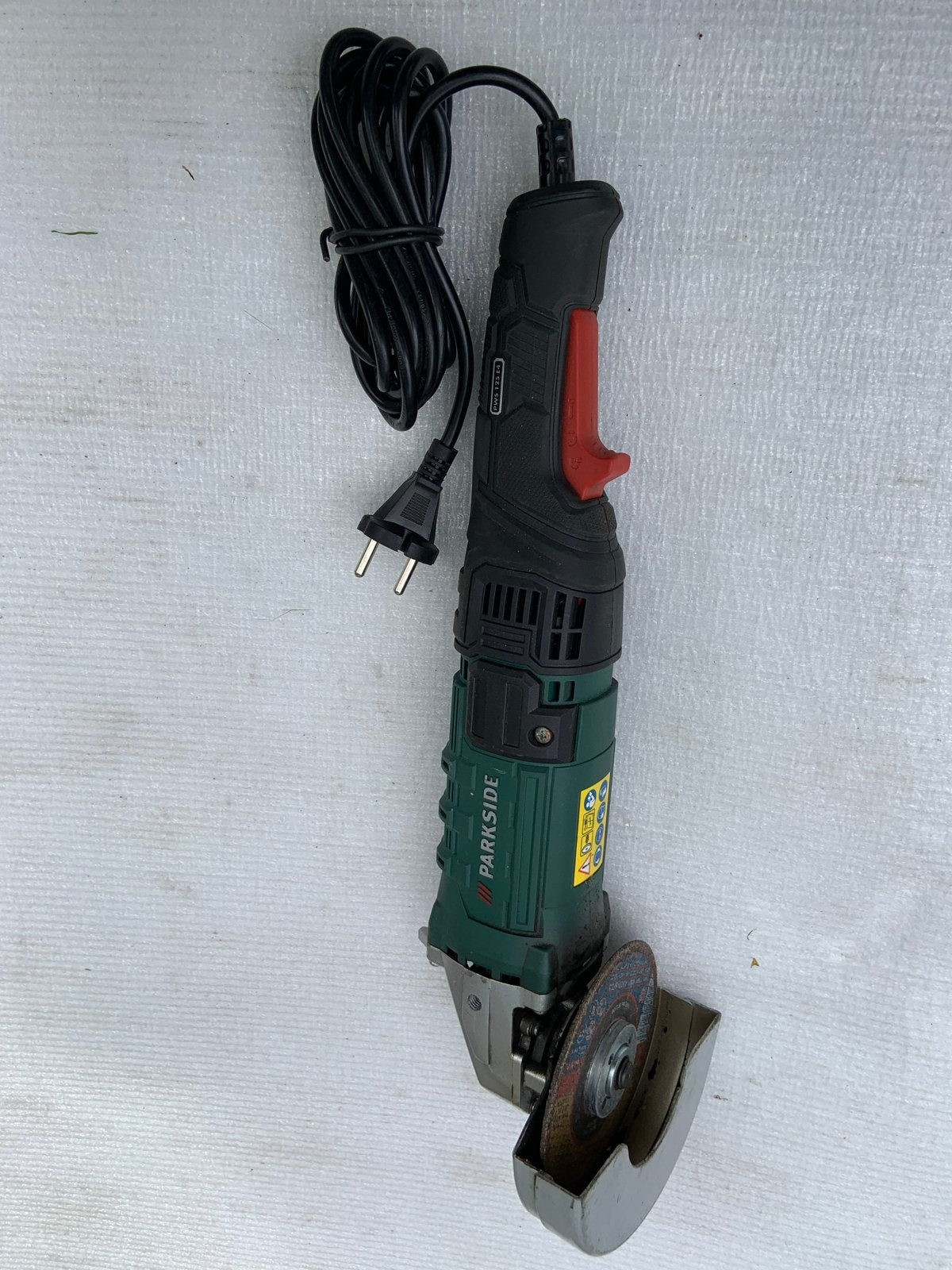 Parkside PWS 125 E4 Haakse Slijpmachine 1200W, Ophalen of Verzenden, Gebruikt, 1000 watt of meer, Haakse handslijpmachine