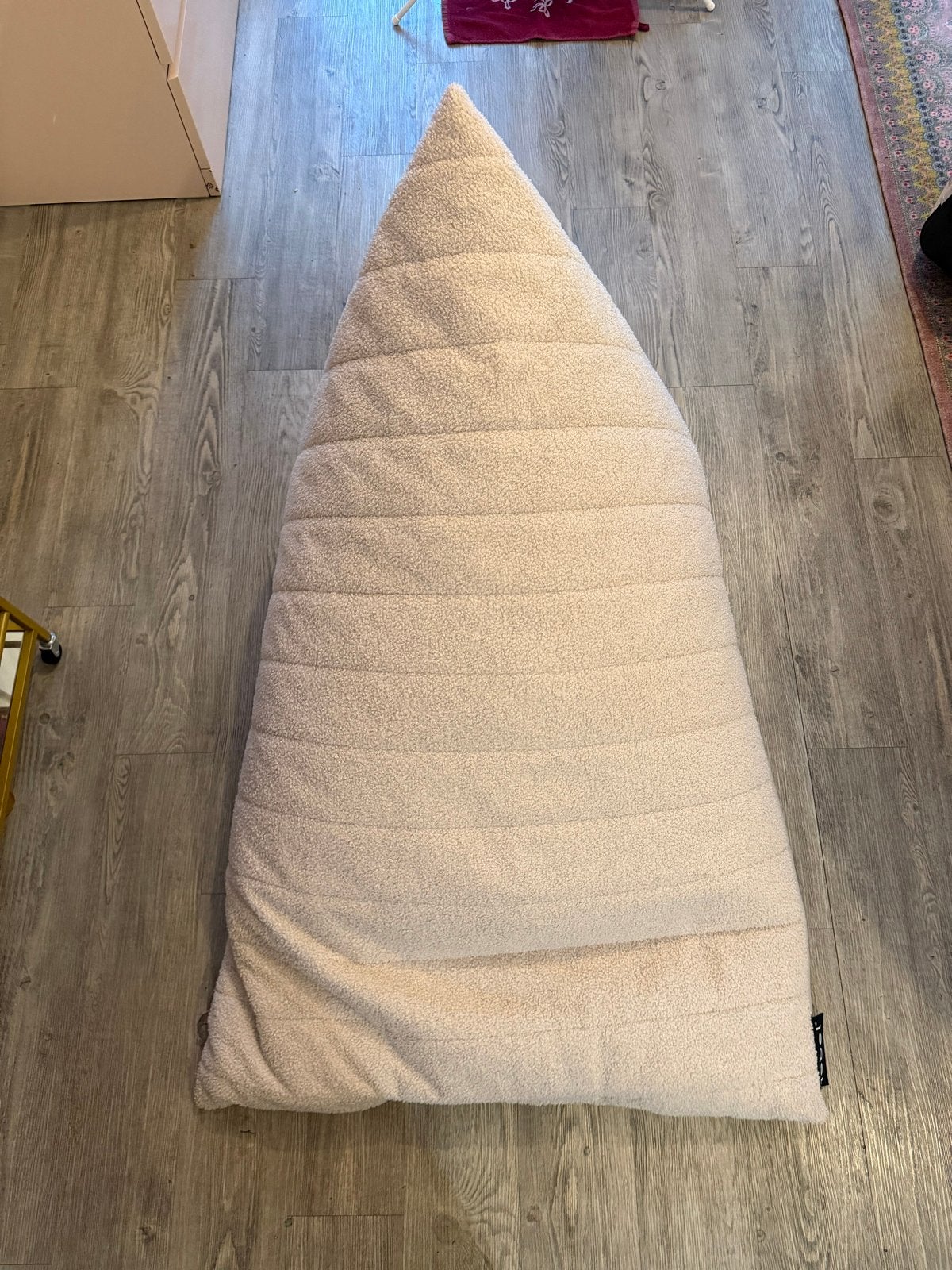 Nieuwe Lebel Zitzak Teddy - Off-white - 100x150 cm, Ophalen, Zo goed als nieuw, Wit, Zitzak