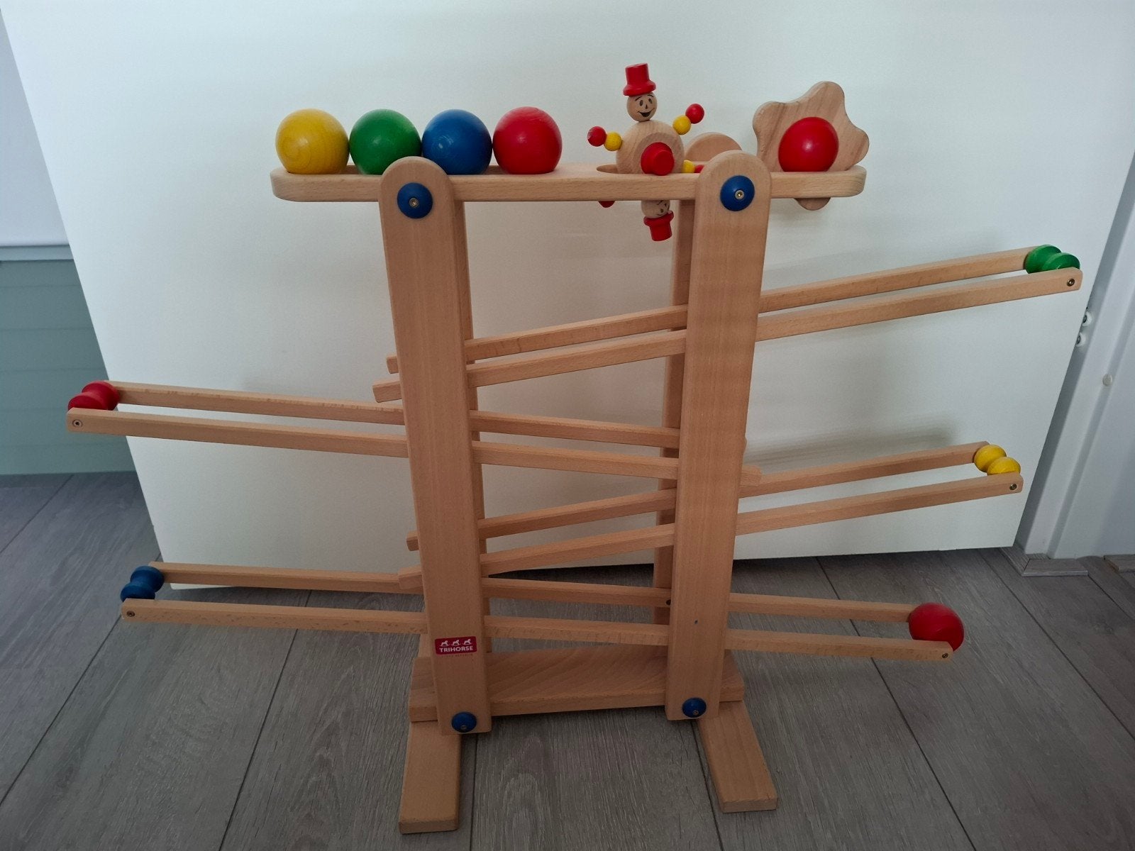Trihorse ball run baan, Kinderen en Baby's, Speelgoed | Houten speelgoed, Ophalen, Zo goed als nieuw, Overige typen