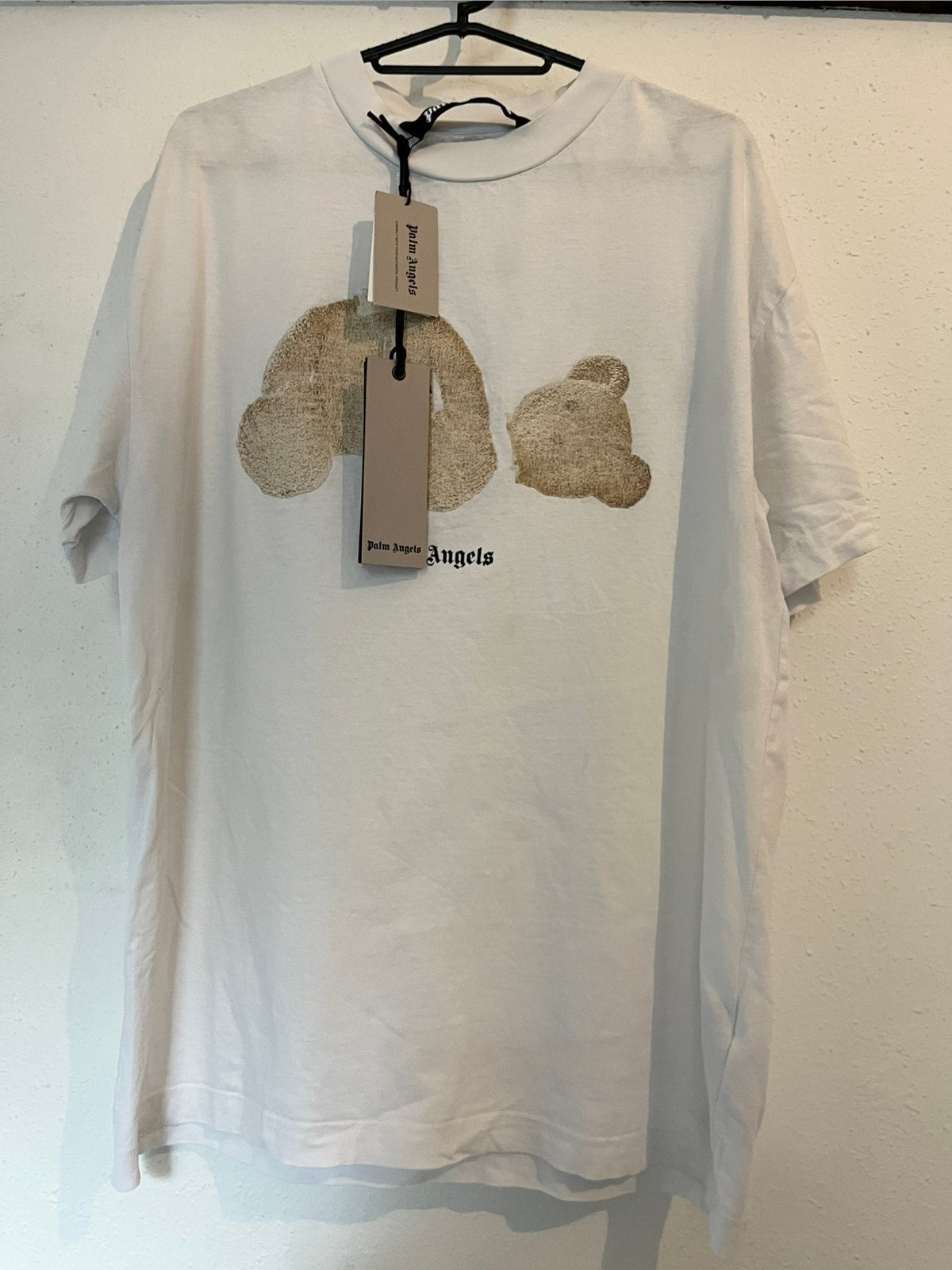Palm angels shirt wit maat L, Ophalen of Verzenden, Zo goed als nieuw, Maat 48/50 (M), Wit