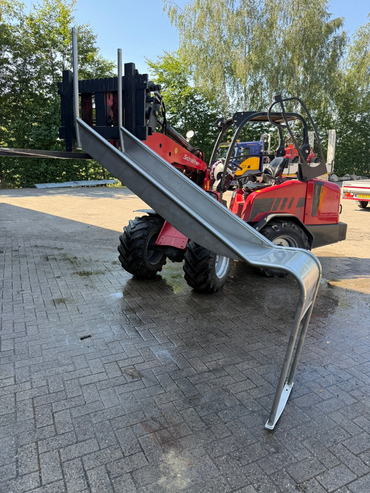 Rvs glijbaan 1m hoog, Kinderen en Baby's, Ophalen, Glijbaan