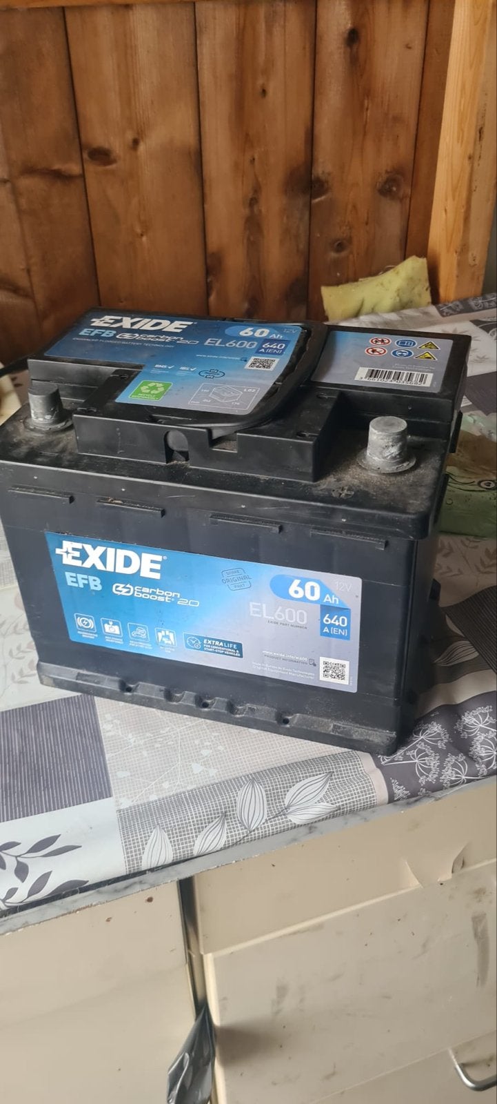 Exide EL600 EFB start-stop accu – 12V 60Ah 640A, Ophalen, Gebruikt, Universele onderdelen