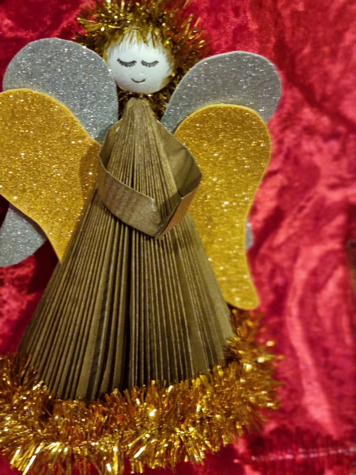 ANTIEKE KERST ENGEL VAN PAPIER, Diversen, Ophalen of Verzenden