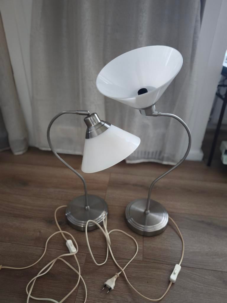 2 Vintage IKEA Kroby tafellampen, Ophalen of Verzenden, Minder dan 50 cm