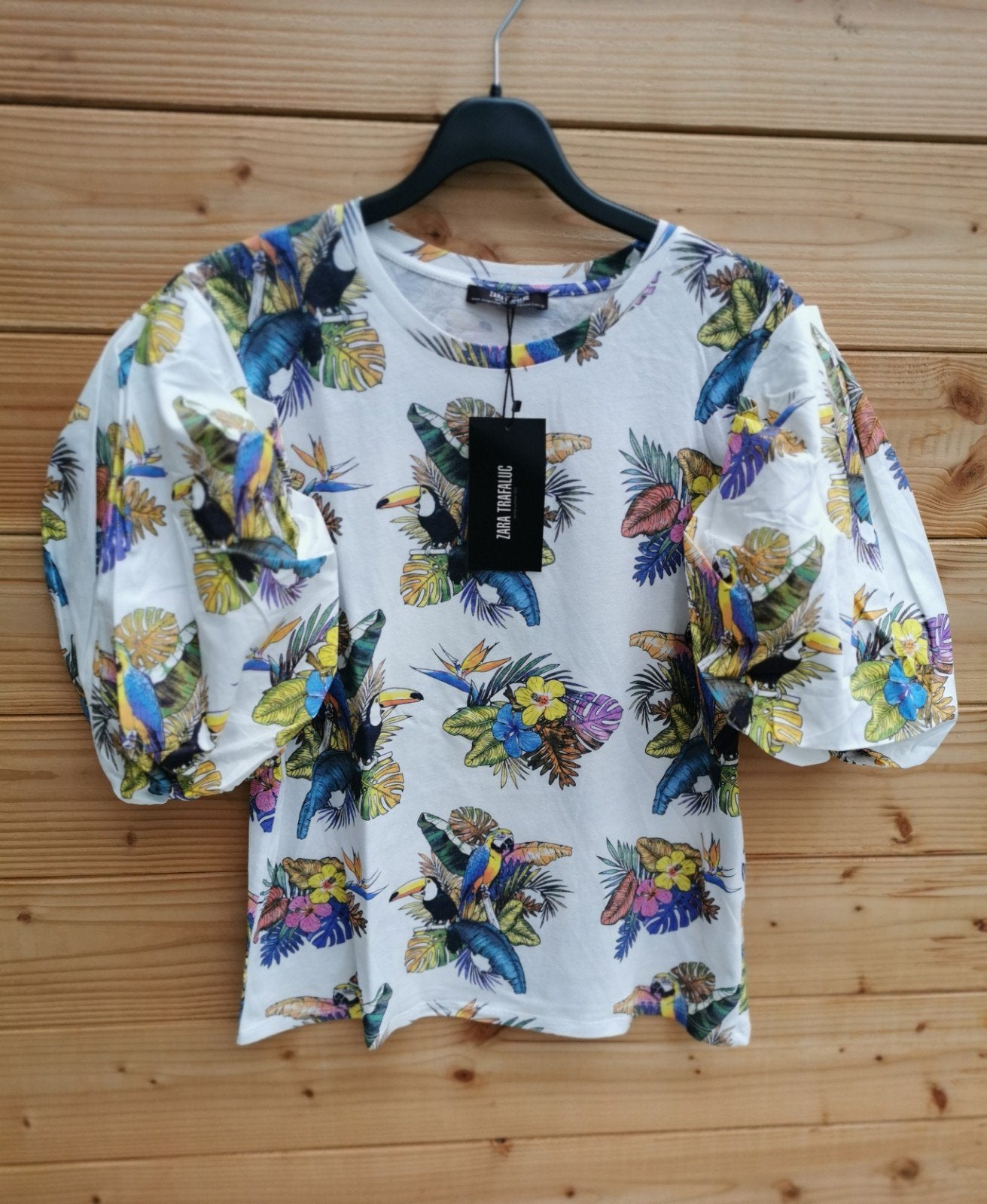 ZARA top met ballonmouwen mt. S/M, Overige kleuren, Verzenden, Zara, Nieuw