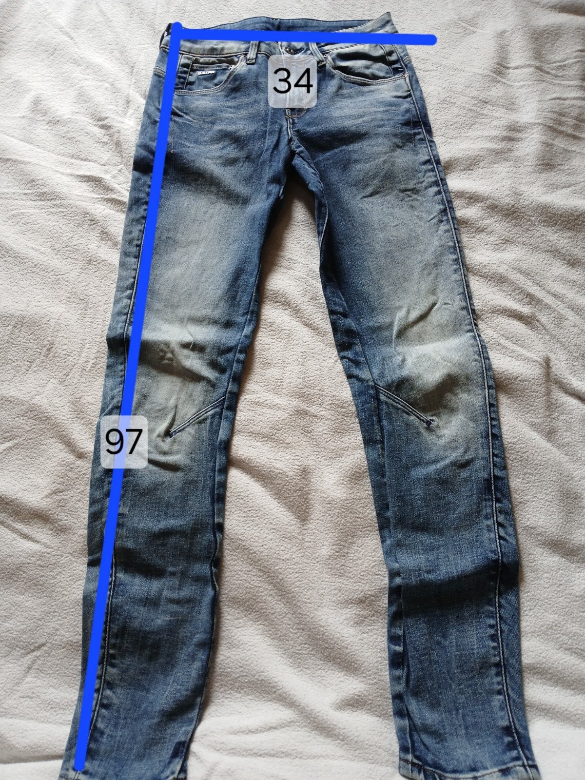 Skinny jeans, G-STAR RAW, Verzenden, Zo goed als nieuw, Blauw