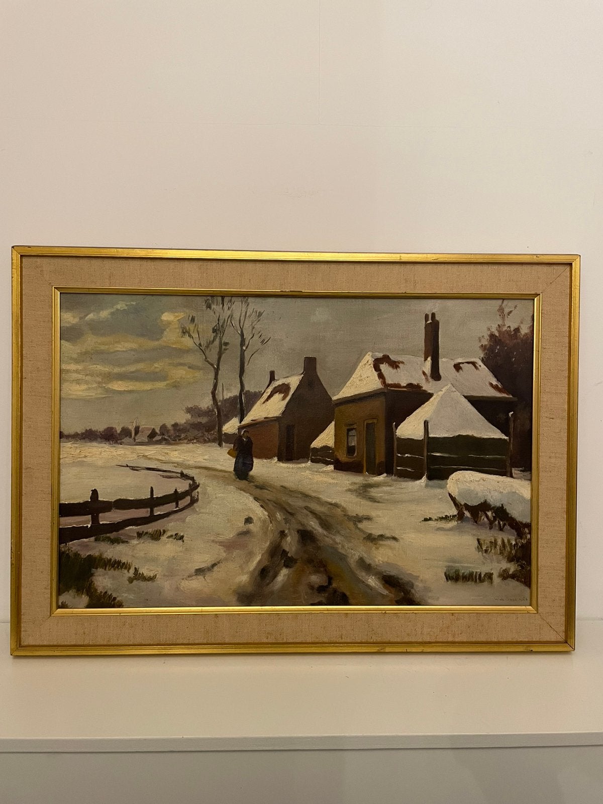 Olieverfschilderij “W.de Gast” ‘43 - Herkomst Bernaerts 2012, Ophalen of Verzenden