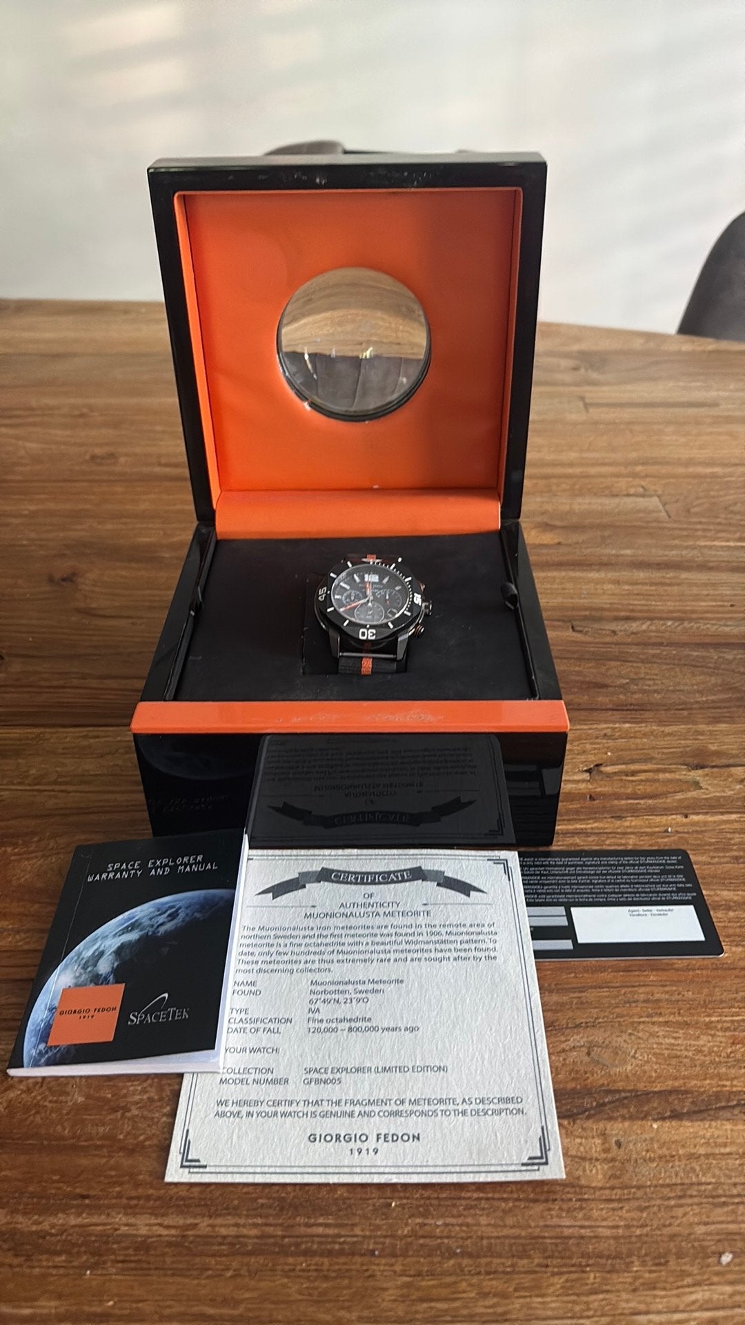 Giorgio Fedon 1919 Space Explorer – Limited Edition 029/2500, Ophalen, Zo goed als nieuw, Polshorloge, Overige merken