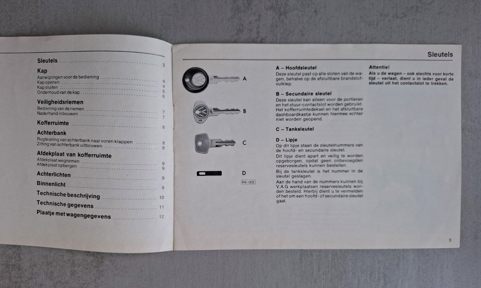 Volkswagen Golf Cabriolet handleiding - 1982, Ophalen of Verzenden