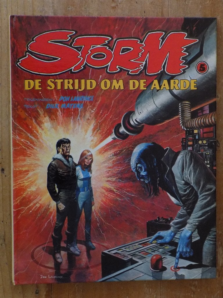 Storm - 05_HC_De strijd om de aarde [1e druk], Boeken, Eén stripboek, Ophalen of Verzenden, Gelezen, Don Lawrence
