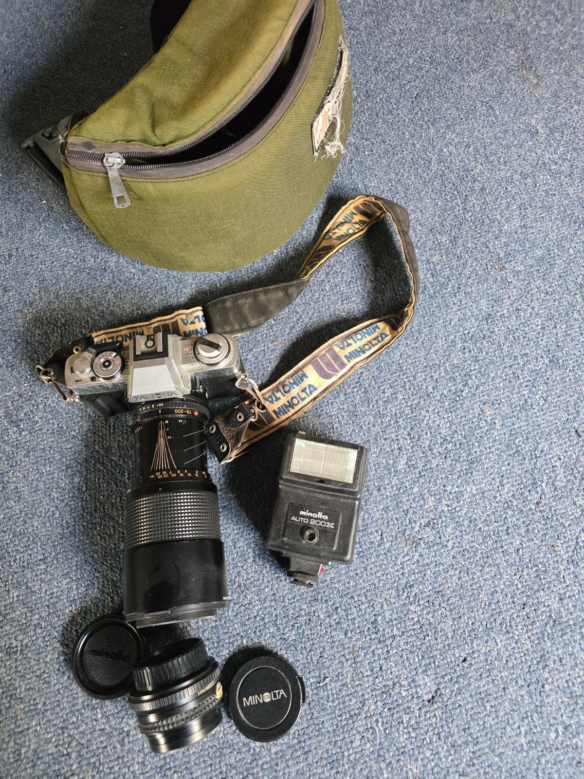 Minolta XG-1 Spiegelreflexcamera met 2 lenzen en flitser, Ophalen, Gebruikt, Spiegelreflex, Minolta