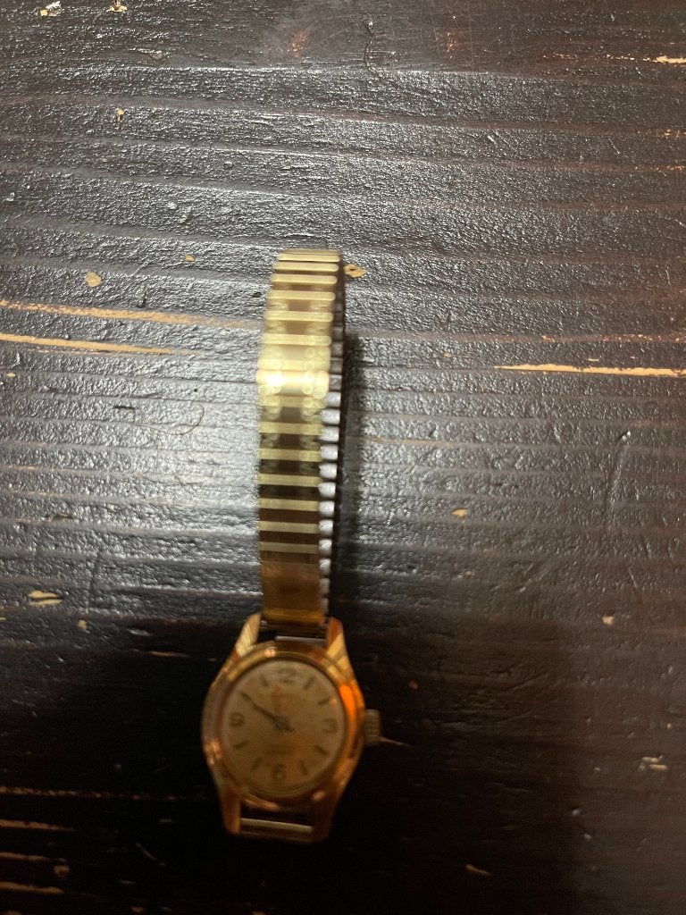 Dames Horloge vintage Giroxa swiss geenbaterij op windbaar., Overige merken, Gebruikt, Polshorloge, Ophalen of Verzenden