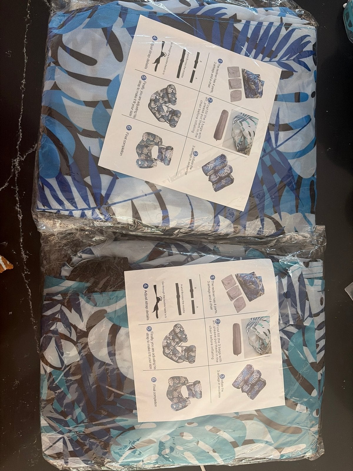 2x Opvouwbare Strandmatras/Ligstoel met Bladprint, Ophalen of Verzenden, Nieuw