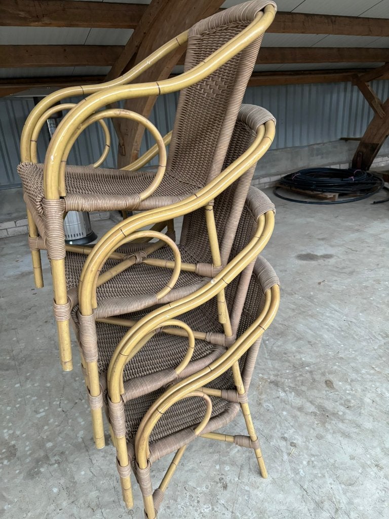 rotan stoelen, Huis en Inrichting, Stoelen, Ophalen, Gebruikt, Bruin, Riet of Rotan