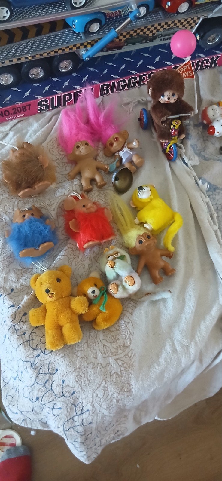 Diverse knuffels en trollenpoppetjes - Vintage collectie, Gebruikt, Overige merken, Overige karakters, Beer
