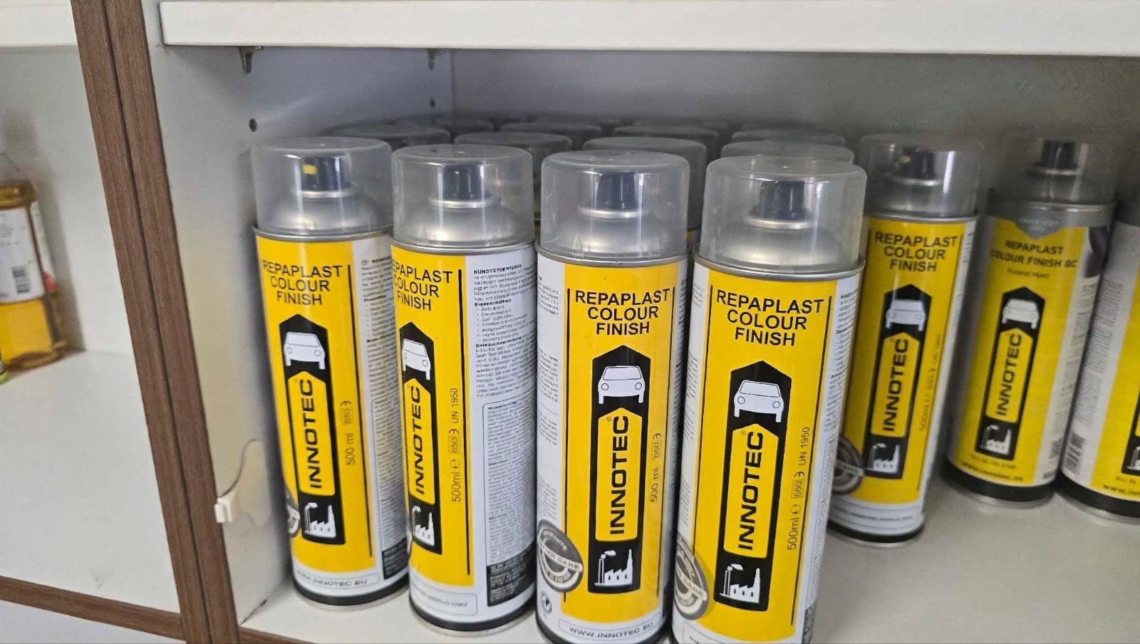 16x Innotec Repaplast Colour Finish Better Care spuitbus 500, Ophalen of Verzenden