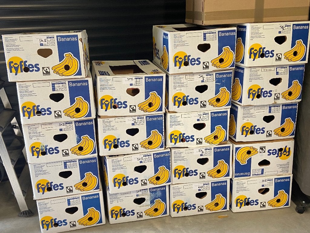 Bananendozen, Ophalen, Doos, 40 tot 60 cm, 50 tot 75 cm
