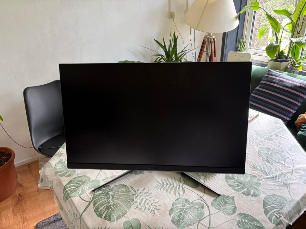 Msi monitor power on broken screen, Ophalen of Verzenden, Zo goed als nieuw, 60 Hz of minder, Curved