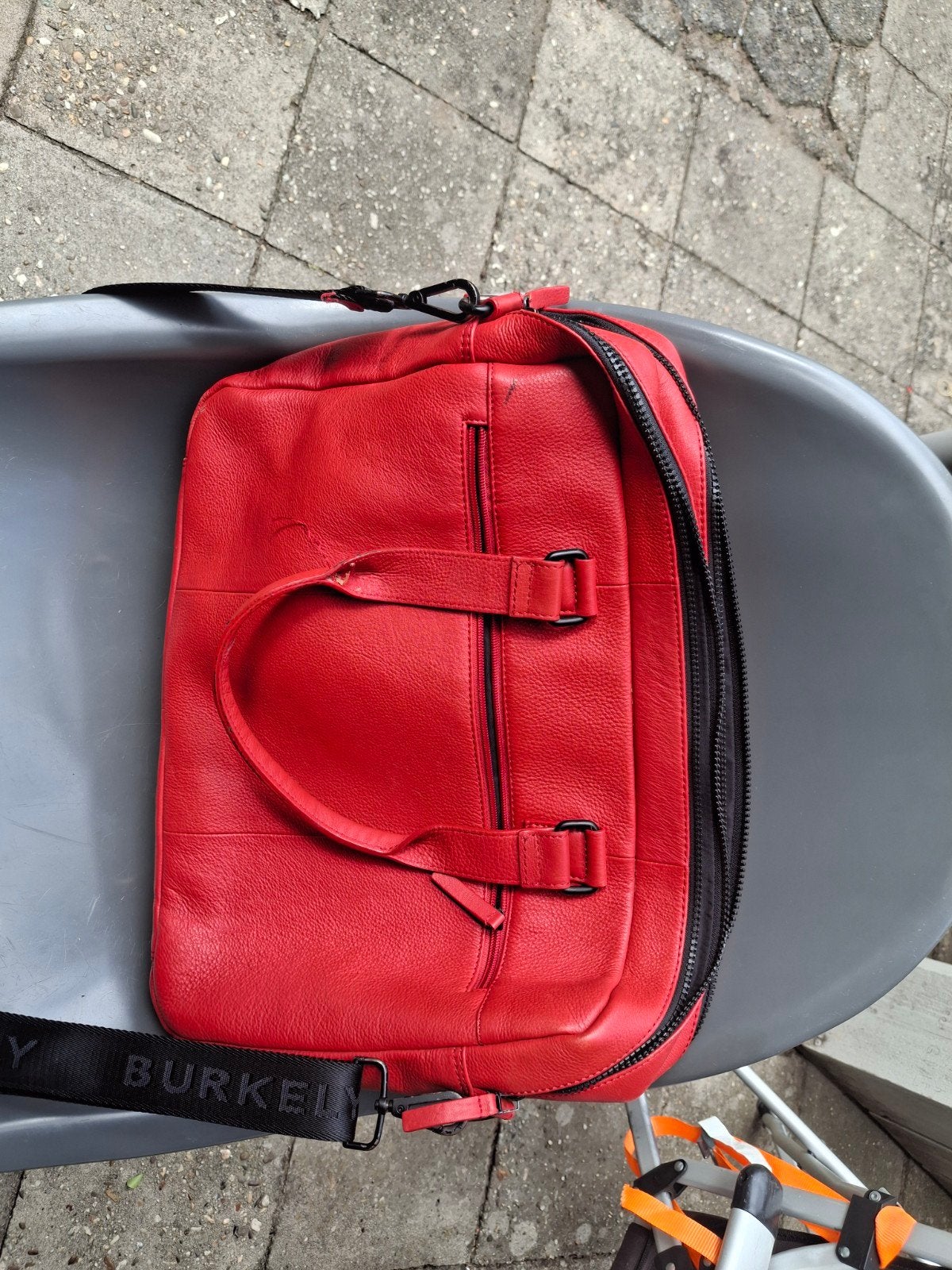 Burkely Leren Laptoptas Rood - Gebruikt, Ophalen, Gebruikt, Rood, Overige typen