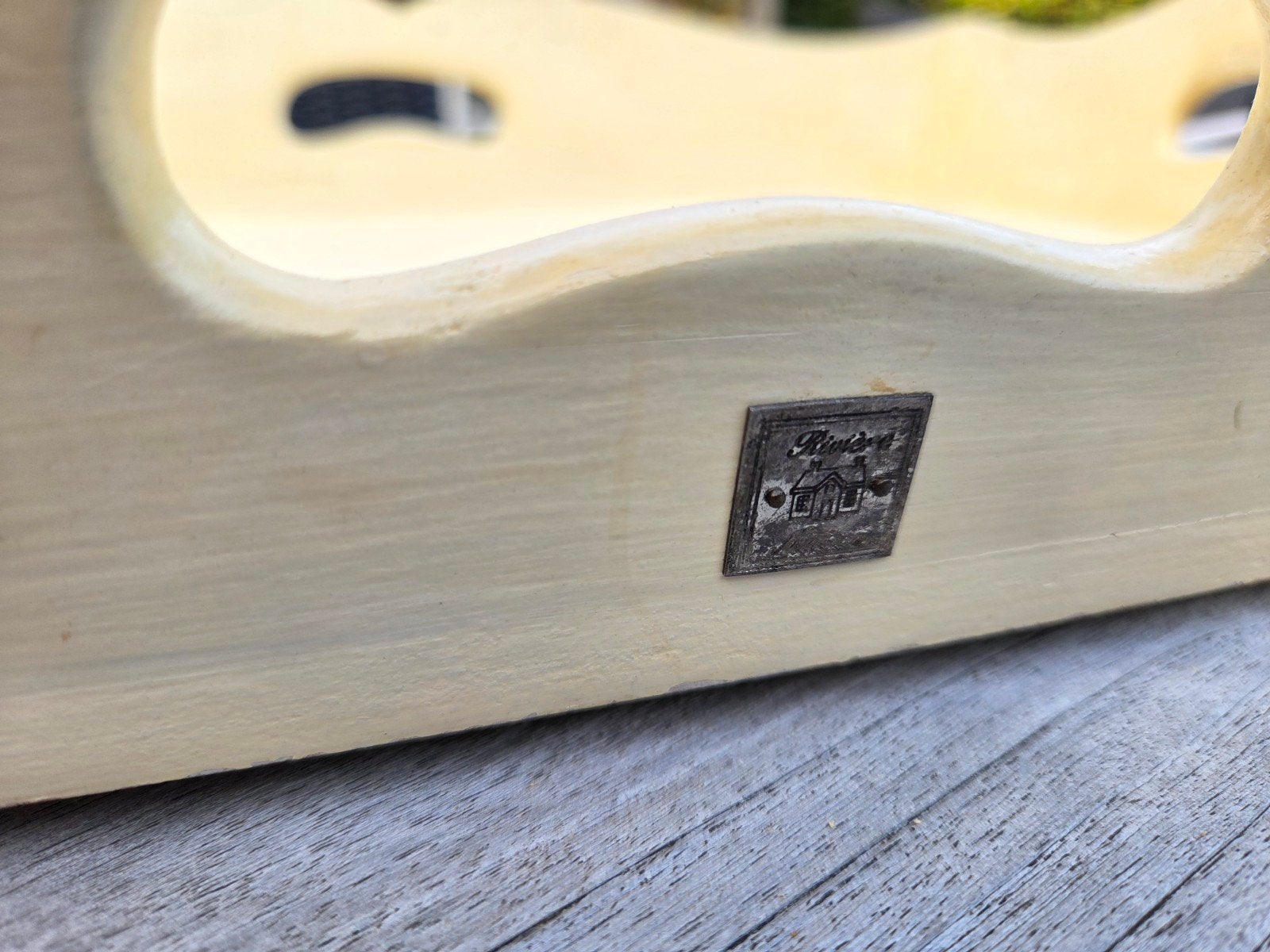 Houten dienblad Riviera Maison - Off White, Ophalen, Gebruikt, Rechthoekig, Hout