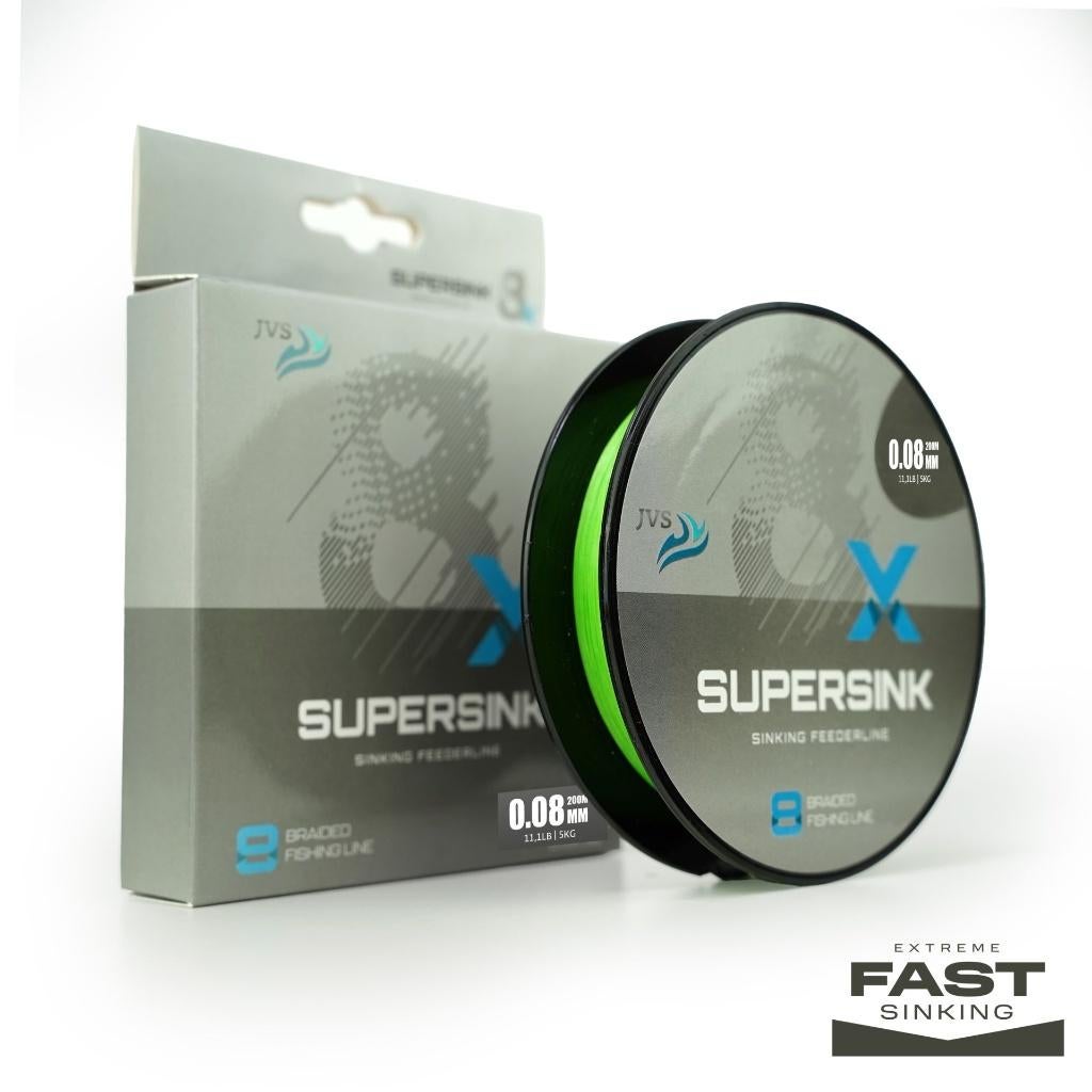 JVS SuperSink 8-Braid gevlochten lijn (Feeder) 200 meter, Info@hengelsportleon.nl, Nieuw, Ophalen of Verzenden, Houtwijk
