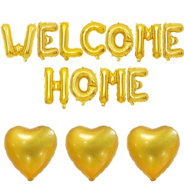 Welcome Home folie ballonnen ser, Versiering, Nieuw, Ophalen of Verzenden, Info@sweet-one.nl