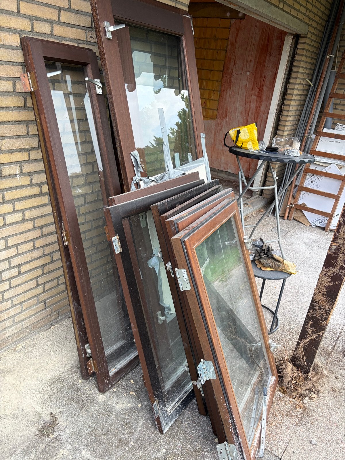 Diverse gebruikte ramen met dubbelglas, Doe-het-zelf en Verbouw, Ophalen, Gevelraam of Ruit, Gebruikt, 80 tot 120 cm
