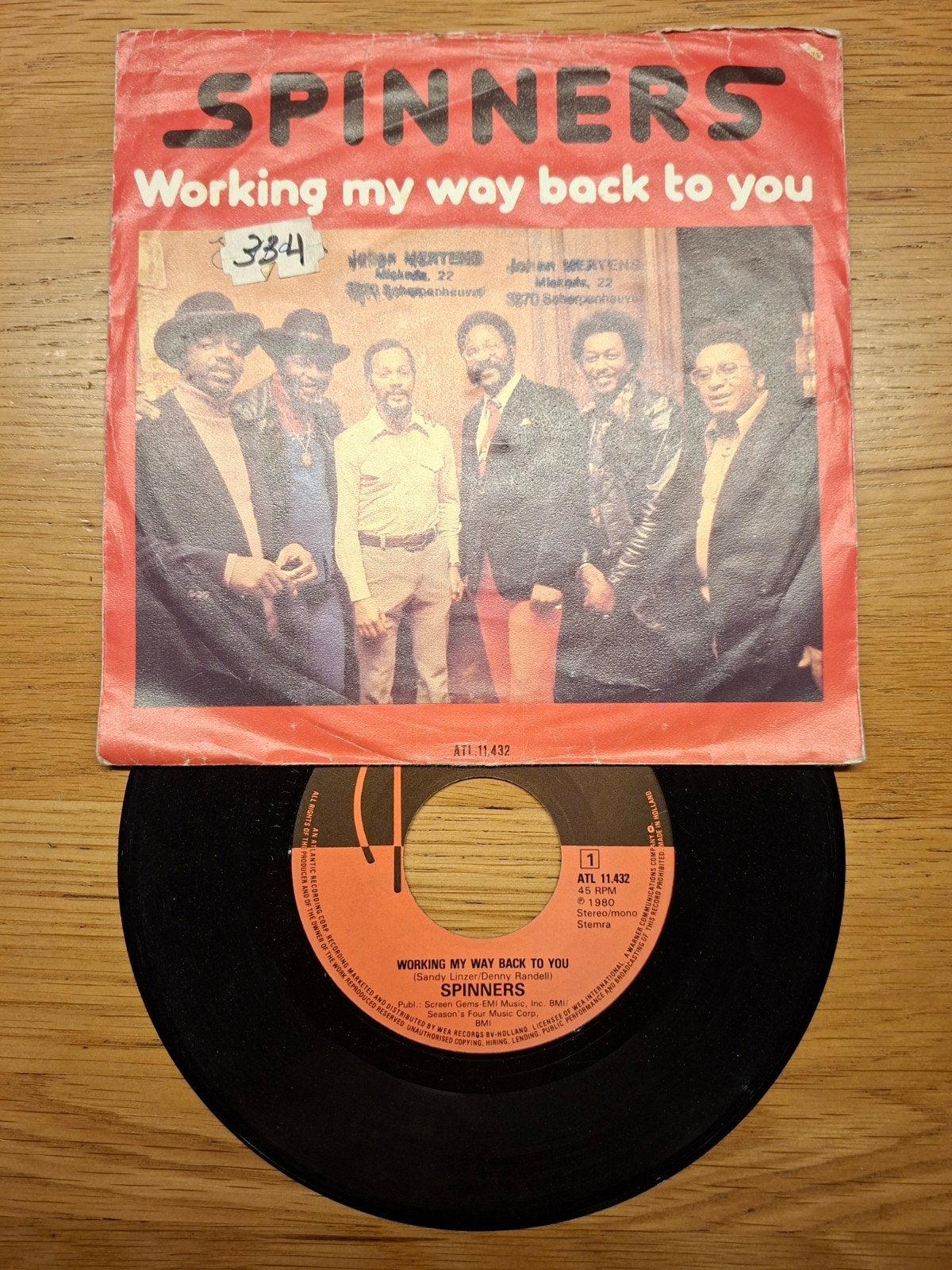 Spinners - Working My Way Back To You (Vinyl Single), Gebruikt, 7 inch, Ophalen of Verzenden, Pop
