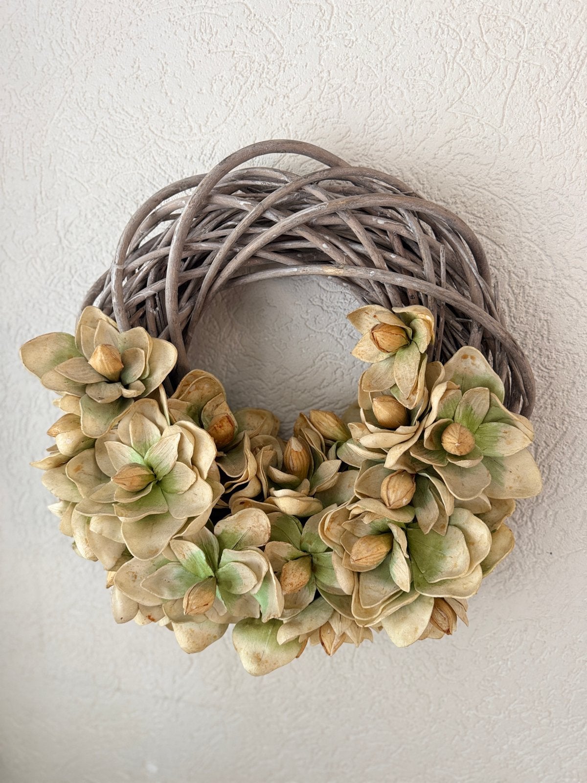 Herfst/kunstbloemen krans - 50 cm doorsnee, 50 cm, Wanddecoratie, Ophalen of Verzenden, Zo goed als nieuw