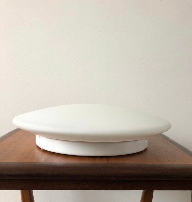 Vintage wit opaalglazen UFO lamp | jaren 70, Ophalen, Zo goed als nieuw