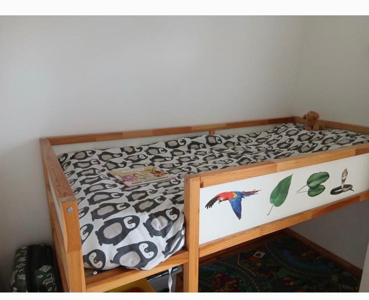 Kinderbed IKEA in hoogte verstelbaar, Ophalen, Gebruikt, 70 tot 85 cm, Lattenbodem