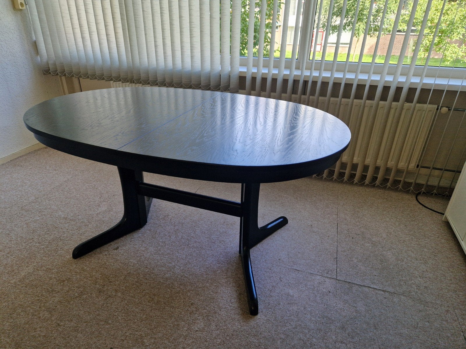Eettafel ovaal - uitklapbaar, Ophalen, Gebruikt, 50 tot 100 cm, 150 tot 200 cm