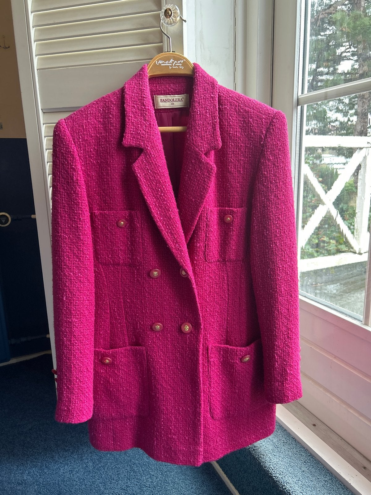 Bandolera roze tweed jasje maat 38, Maat 38/40 (M), Ophalen of Verzenden, Zo goed als nieuw, Jasje