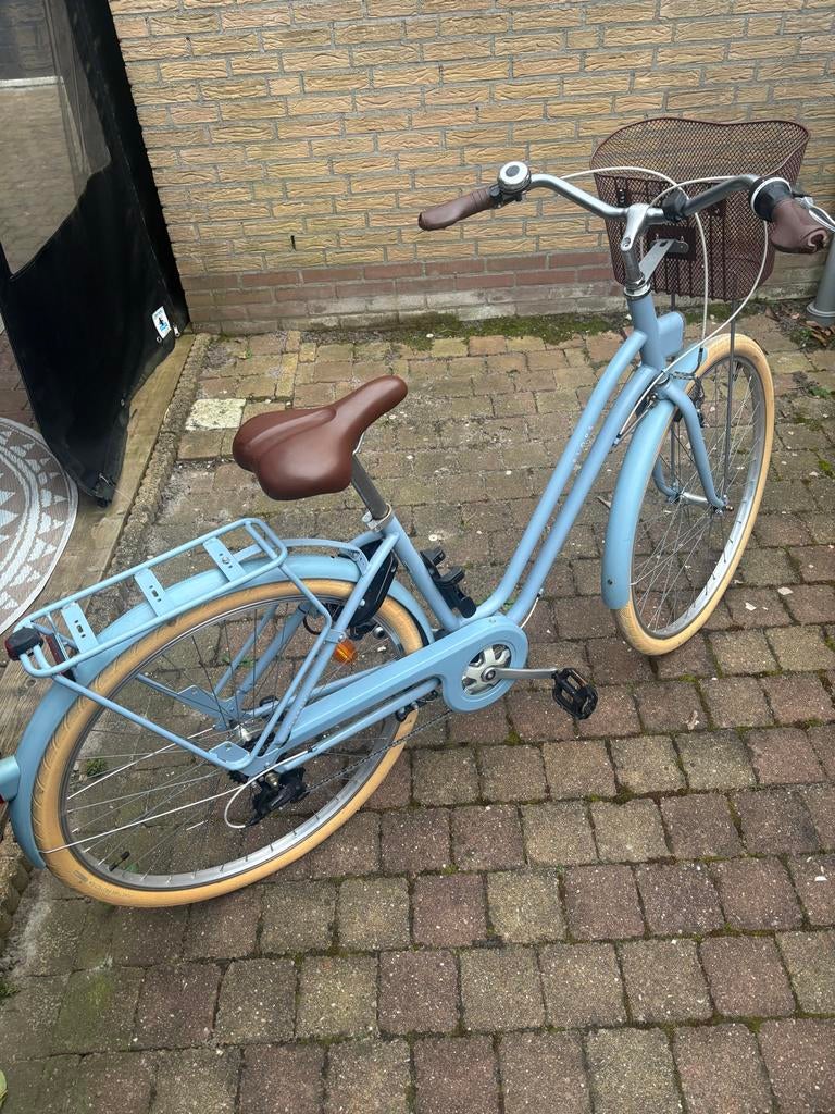 Elops fiets met mandje en bagagedrager, Gebruikt, Velgrem, Versnellingen, 50 tot 53 cm