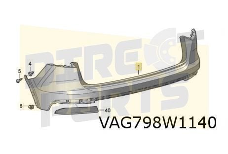 Audi Q4 e-tron (5/21-) achterbumper (Sportback) (GRU te spui, -, Verzenden, -, Nieuw