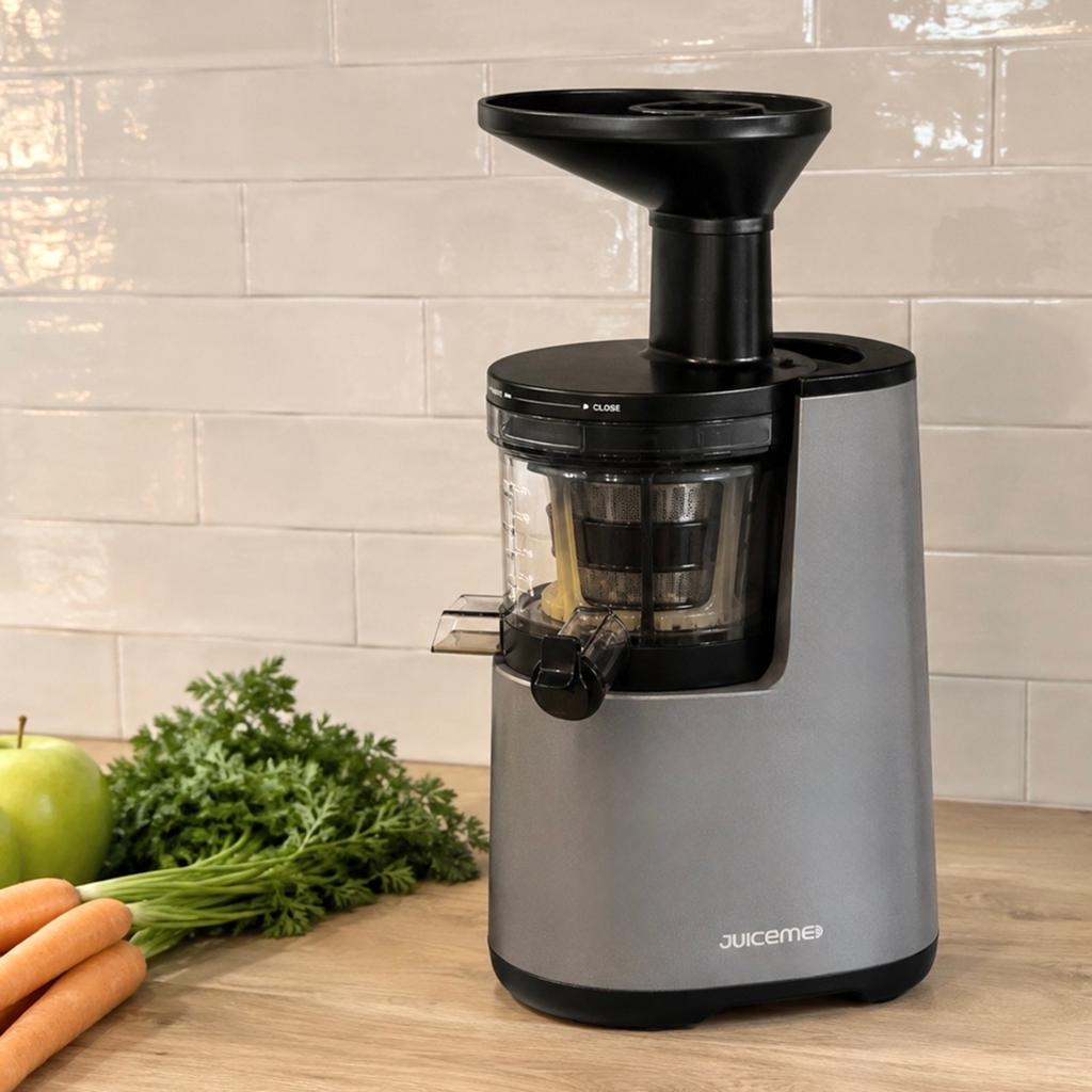 In nieuwstaat - krachtige SlowJuicer - JuiceMe P-Series, Witgoed en Apparatuur, Ophalen of Verzenden, Zo goed als nieuw, 3 snelheden of meer