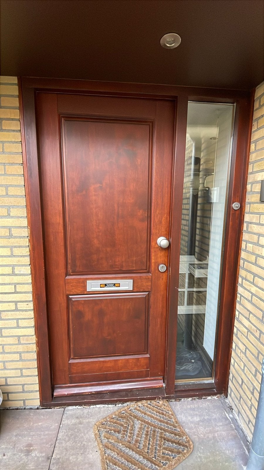 Houten voordeur 88x210, Ophalen, Gebruikt, 80 tot 100 cm, Buitendeur